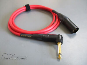 Mogami W2549 Red | Gold XLR Male to Right Angle 1/4" TS | Unbalanced Cable