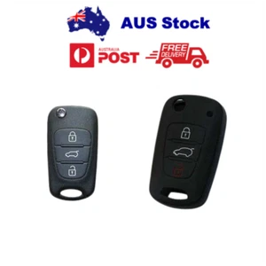 Fits HYUNDAI i10 i20 i30 IX35 Elantra Accent CAR KEY COVER SILICONE CASE - BLACK - Picture 1 of 2