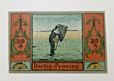 HALLIG LANGENESS-NORDMARSCH NOTGELD 30 PFFENIG 1921 GERMANY BANKNOTE (15652)