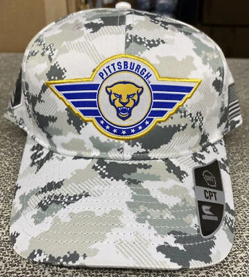 Sombrero trasero a presión Pittsburgh Panthers, billete plano, ¡nuevo con etiquetas! OHT Blanco Foto 1 de 4