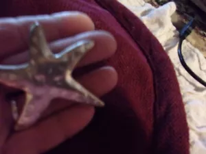 large silvertone starfish slide for chain-exc. cond.2 3/4 width. - Picture 1 of 6