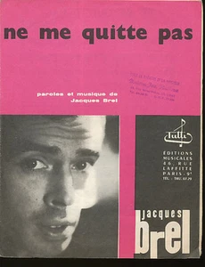 JACQUES BREL partition musicale NE ME QUITTE PAS - Picture 1 of 1