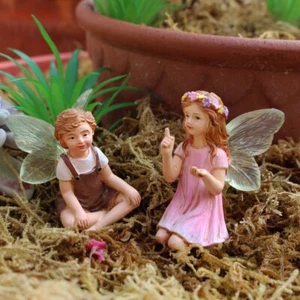 Tischplatten-Ornamente Feen statue Miniatur-Fairy-Garten-Statue Rasen - Bild 1 von 12