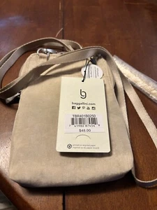 Baggallini Crossbody Journey bag RFID multipocketed Beige Tan NWT Adj Strap - Picture 1 of 8