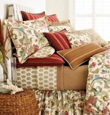 NUEVO CON ETIQUETAS Lauren Ralph Lauren Antigua ESTÁNDAR Almohada Falsa Floral/Crema 100% Algodón Foto 1 de 4