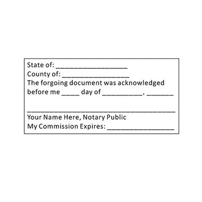 Trodat 4926 Notary Stamp - Custom Self-Inking Acknowledgment - Choose Color