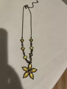 Vintage Park Lane Statement Necklace Flower Rhinestones - Picture 1 of 6