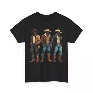 African American Cowboys T-shirt, Western Rodeo Black Cowboy Shirt - Picture 1 of 5