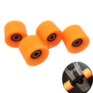 Juego de 4 Ruedas Longboard Skateboard 83A con Rodamientos ABEC-9 Espaciadores Naranja - Imagen 1 de 8