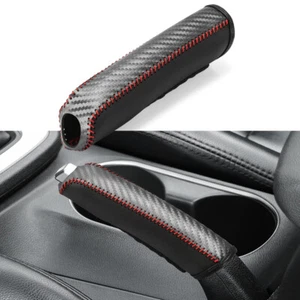 PU Leather Car Handbrake Sleeve Cover Anti-Skid Parking Hand Brake Covers - Picture 1 of 15