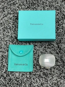 Tiffany & Co Ribbed Pill Snuff Jewel Box Sterling Silver 925 Vintage - Picture 1 of 5