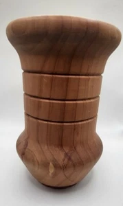 Rustic wood candle holder - Picture 1 of 12