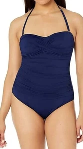Anne Cole Women's Twist Front Shirred One Piece Swimsuit, Sz 12 NWT MSRP $88 - Picture 1 of 4
