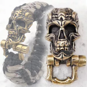 CooB Buckle Lock Shackle Biomechanics Skull Paracord Bracelet Bead Beads Buckles - Picture 1 of 5