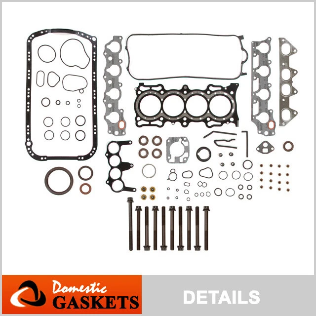 Fits 98-02 Honda Accord Acura Isuzu Oasis 2.3 Full Gasket Set Bolts F23A1 F23A7 - Image 1 of 4