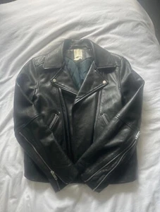 womens real leather jacket size 8 - Picture 1 of 5