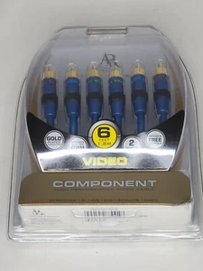 New Acoustic Research AP091 6-Foot Red/Blue/Green Combo Component & RCA Cable!! - Picture 1 of 4