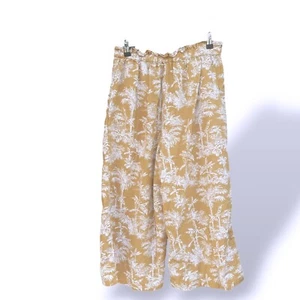 American Eagle Palm Coastal tropisch weites Bein kurze Hose Rüschen Taille hellbraun Large - Bild 1 von 10