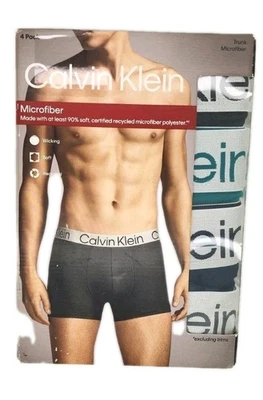 Calvin Klein Calzoncillos Clásicos Microfibra Talla M Paquete de 4 Pares Negro/Verde/Gris Foto 1 de 4