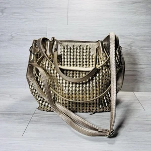 Sondra Robert Cuadrado Cartera Bolso de Mano Hobo Soho Correa para el Hombro Bolso de Mano Tejido Cremallera - Imagen 1 de 24