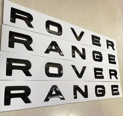 Range Rover Bonnet & Boot Gloss Black Badge GENUINE ABS Lettering Evoque - Image 1 of 4