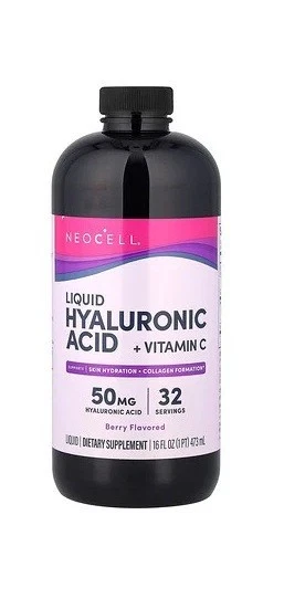 Líquido de ácido hialurónico Neocell + vitamina C; 16 fl oz sabor a bayas, 32 porciones Foto 1 de 1