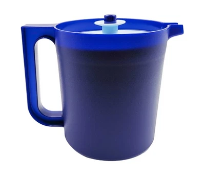 Tupperware Blue Plastic Bloosom Pour Liquid Milk Cream Pitcher 1.4L - Image 1 of 4