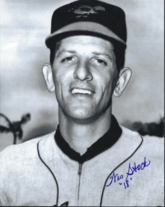 Autographed 8x10 Wes Stock Baltimore Orioles Relief Pitcher 1959-64 A's 1964-67 - Picture 1 of 1