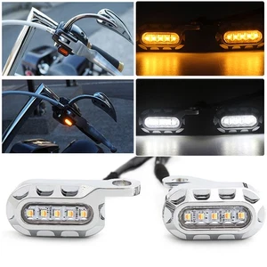 Mi-ni LED DRL Turn Signal Indicator Blinker Light For Harley Sportster XR1200X - Picture 1 of 24