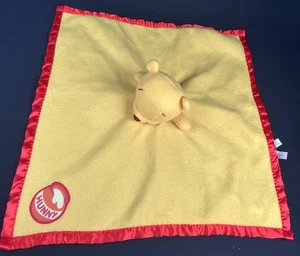 Disney Baby Winnie Puuh Honigtopf Lovey Decke Plüsch gelb rot Satinrand - Bild 1 von 9