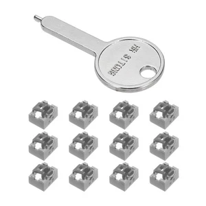 12pcs Bloqueur de Port Verrouillage RJ45 Port/Poussière PC Bloqueur avec Clé Codée,Gris - Photo 1 sur 5