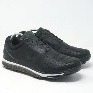 Scarpe da golf Under Armour Tempo Tour in pelle a punta performance nere da uomo taglia 10 - Foto 1 di 8