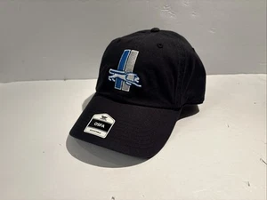 Detroit Lions Throw Back Logo Adjustable Hat Fan Favorite Black, New - Picture 1 of 15
