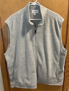 Saddlebred Mens XL Grey Sleeveless Full Zip Vest - Picture 1 of 7
