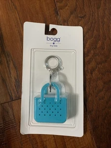 BOGG Bag Blue (turquoise) Tiny Tote Keychain Clip-on Bag Charm - Picture 1 of 8