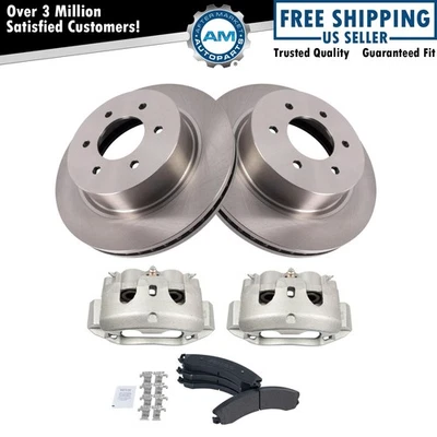 Brake Pad & Rotor Kit Semi-Metallic Fits 2016-2021 Nissan TITAN XD - Изображение 1 из 4