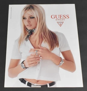 1995 Stampa Pubblicità Sexy Moda Gambe Lunghe Lady Bionda Claudia Schiffer Guess Gioielli - Foto 1 di 1