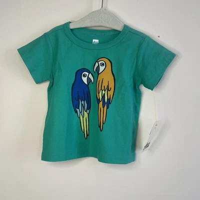 Camiseta Gráfica Bebé Tea Collection Parrot Pals 6-9 Meses Animal Verde Pop Color Foto 1 de 4
