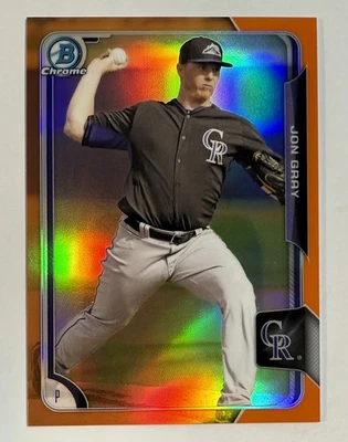 Jon Gray 2015 Bowman Chrome Prospects Orange Refractor #d 22/25 #BCP52 Rookie  - Image 1 of 2