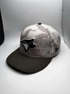 Toronto Blue Jays Hat Cap Fitted Mens 7 5/8 Camo MLB Baseball 59FIFTY New Era - Picture 1 of 5