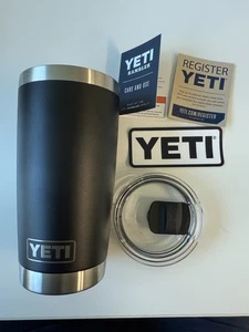 20 oz. YETI Bicchiere Rambler Tazza Grigio Antracite con Coperchio Magslider Nuovo con etichette - Foto 1 di 8