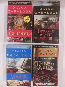 Outlander Series Diana Gabaldon PB Books # 1-4 Dragonfly Voyager Drums Romance B - Picture 1 of 20