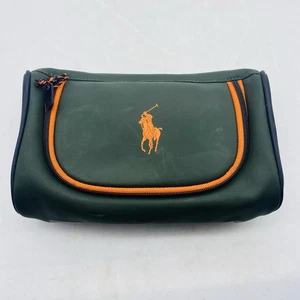 Polo Ralph Lauren Explorer Toiletry Kit Shaving Bag Travel Kit Logo Orange Pony - Picture 1 of 7