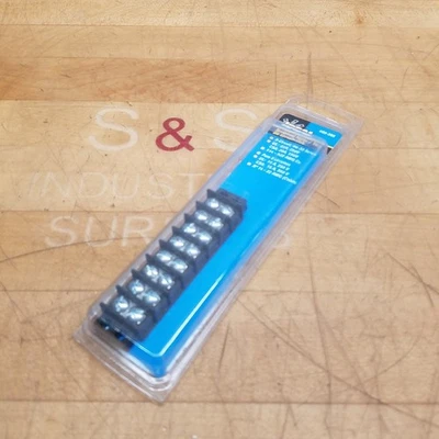 Tira de terminales ideal 89-308, 8 circuitos, tornillo #6-32, UL: 20A, 250V - NUEVO Foto 1 de 4