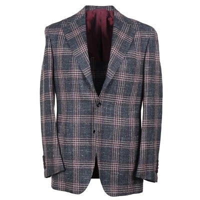 Sartorio by Kiton Dark Green Check Woven Wool-Blend Sport Coat 40R (Eu 50) NWT - Image 1 of 4