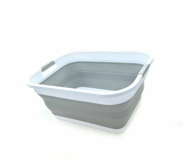 SAMMART Collapsible Plastic Laundry Basket - Foldable Pop Up Storage Portable