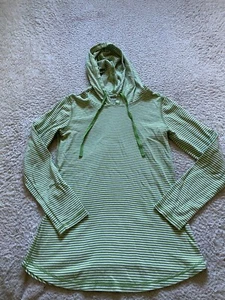 Eddie Bauer Women Striped Long Sleeve Active Wear Hoodie Green Size XS - Picture 1 of 8