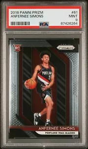 Anfernee Simons - Carta Rookie 2018 Panini Prizm #61 PSA 9 nuova di zecca Portland - Foto 1 di 2
