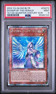 2024 YUGIOH 1ST ED BLTR-EN072 DIVINER OF THE HERALD QCR PSA 9 MINT #95982125 - Picture 1 of 2