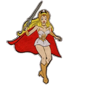 Parche grande bordado She-ra MOTU He-man hermana POP dibujos animados años 80 - Imagen 1 de 1